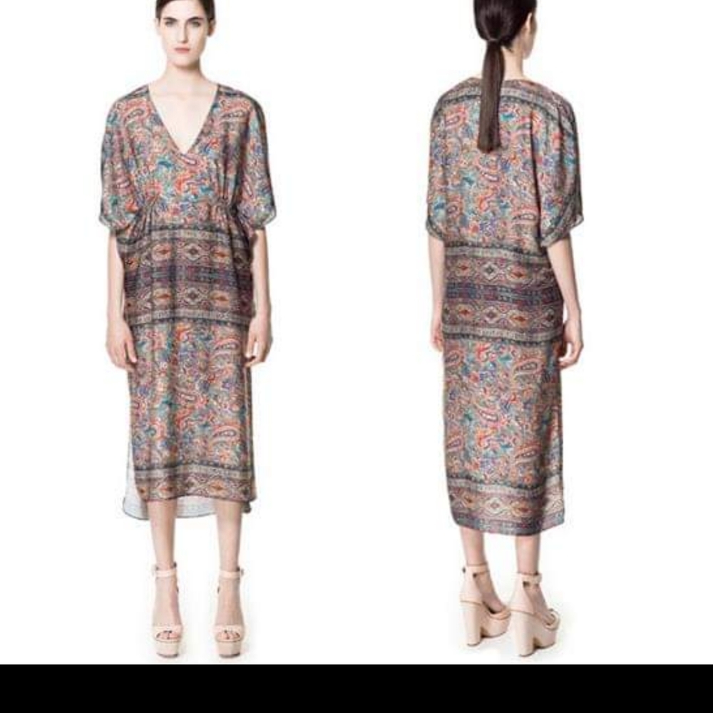 Zara Beach Paisley Kaftan